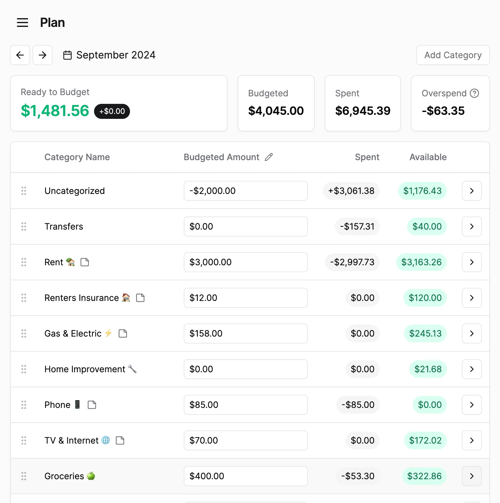 Screenshot of Planning within Ranger